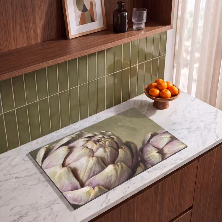 Induction Hob Cover - Vegetables - Still Life - Painting - Groente - Stilleven - Schilderij Inductie beschermer vinyl 3mm klein