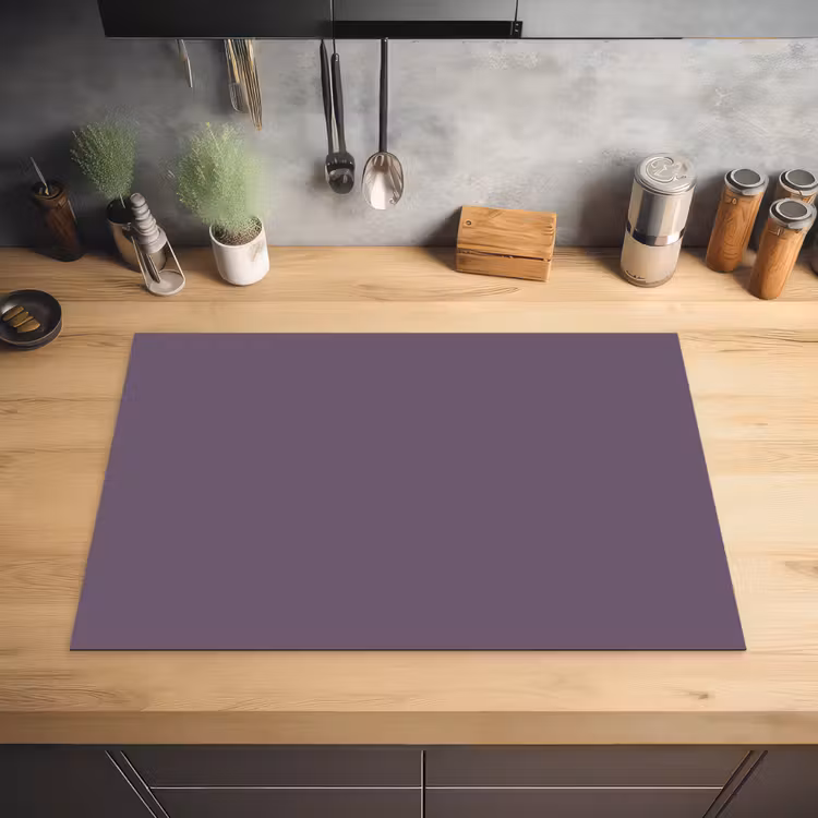 Velvet - Aubergine - Paars Inductie beschermer vinyl 3mm klein 276 -sfeer5
