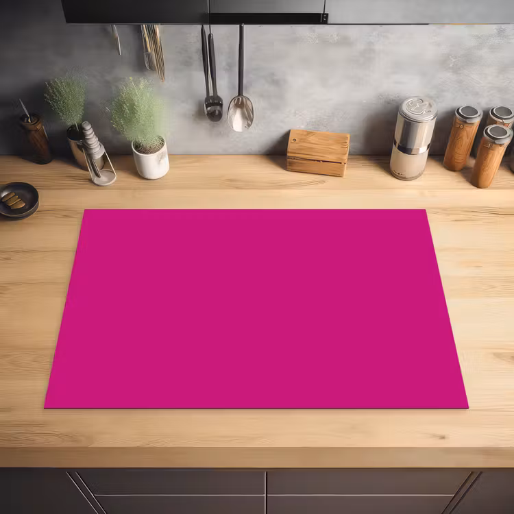 Velvet - Magenta - Roze Inductie beschermer vinyl 3mm klein 276 -sfeer5