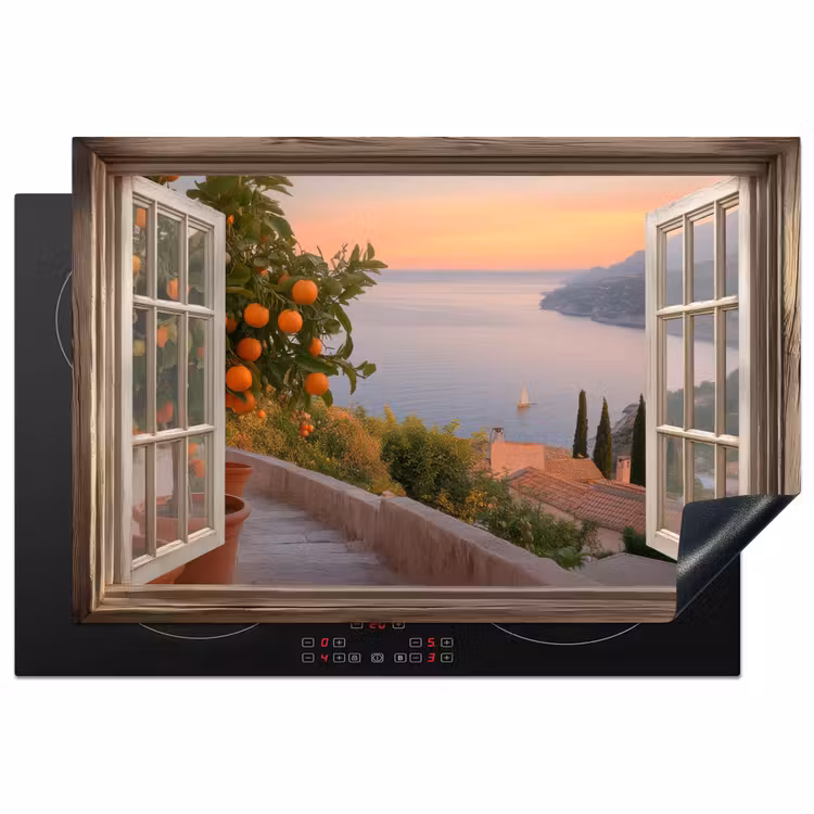 Doorkijk - Uitzicht - Meer - Landschap Inductie beschermer vinyl 3mm klein -3d