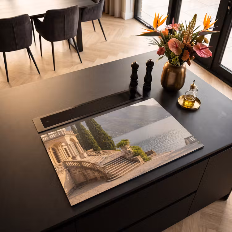 Induction Hob Cover - Villa - Water - Stairs - Villa - water -trappen Inductie beschermer vinyl 3mm klein