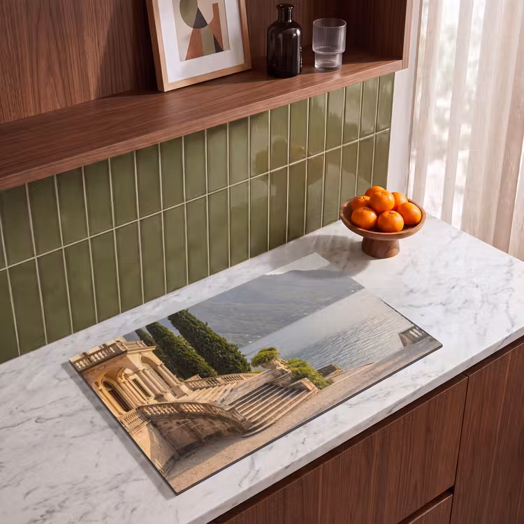 Induction Hob Cover - Villa - Water - Stairs - Villa - water -trappen Inductie beschermer vinyl 3mm klein