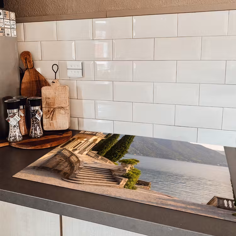 Induction Hob Cover - Villa - Water - Stairs - Villa - water -trappen Inductie beschermer vinyl 3mm klein