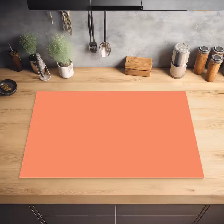 Warm - Clay - Terracotta Inductie beschermer vinyl 3mm klein 276 -sfeer5