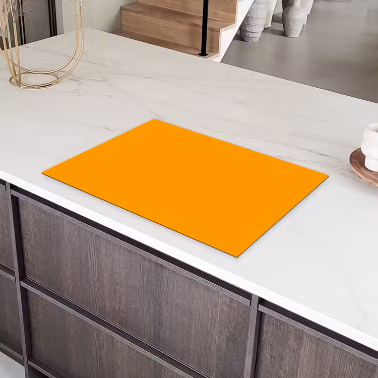 Warm - Ochre - Oranje Inductie beschermer vinyl 3mm klein 276 -sfeer8
