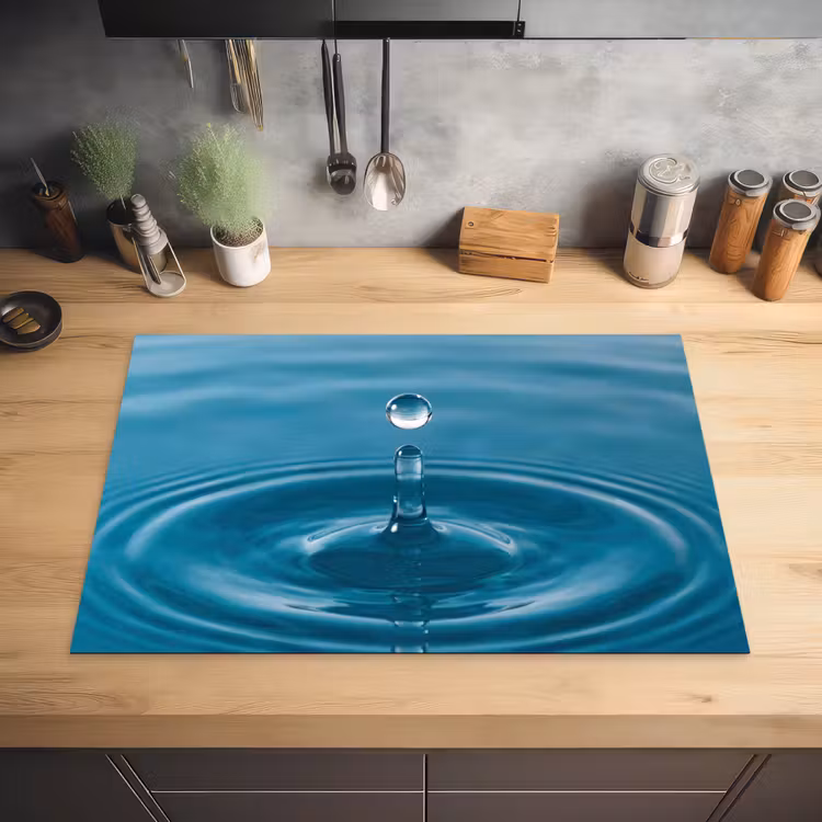 Waterdruppel - Water - Oppervlakte Inductie beschermer vinyl 3mm klein -sfeer5