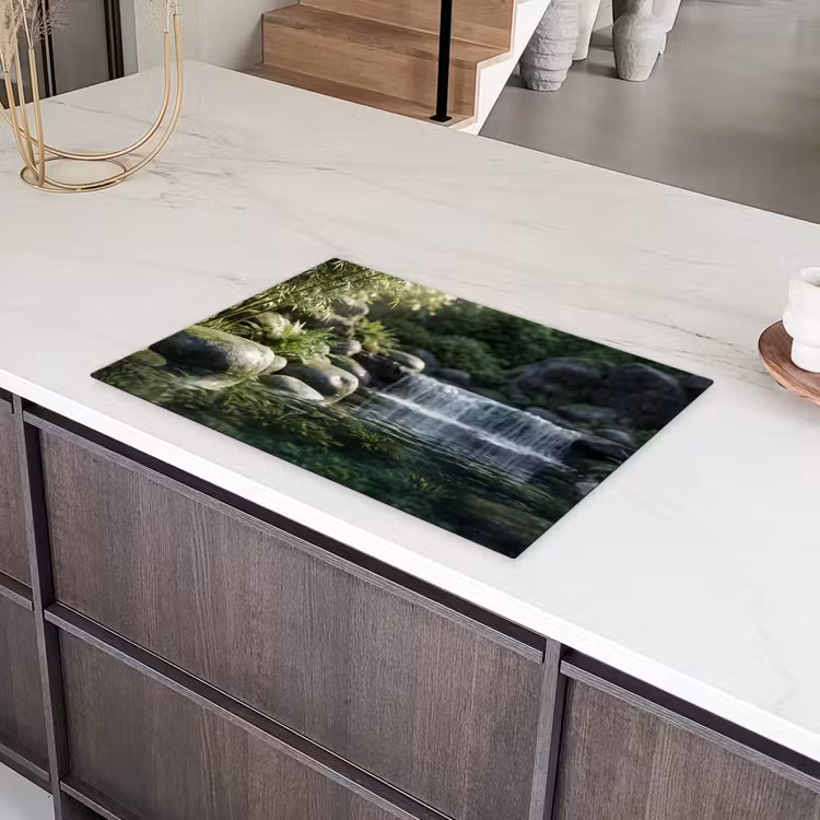 Beek - Waterval - Natuur - Groen Inductie beschermer vinyl 3mm klein -sfeer8