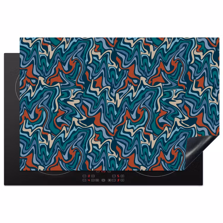 Retro - Disco - Swingend - 70s - Multi Inductie beschermer vinyl 3mm klein 276 -3d