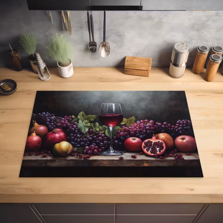 Wijn - Fruit - Stilleven Inductie beschermer vinyl 3mm klein -sfeer5