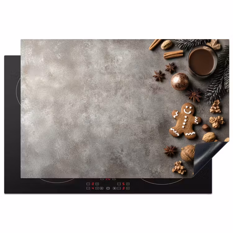 Winter - Kerst - Warm - Eten Inductie beschermer vinyl 3mm klein -3d