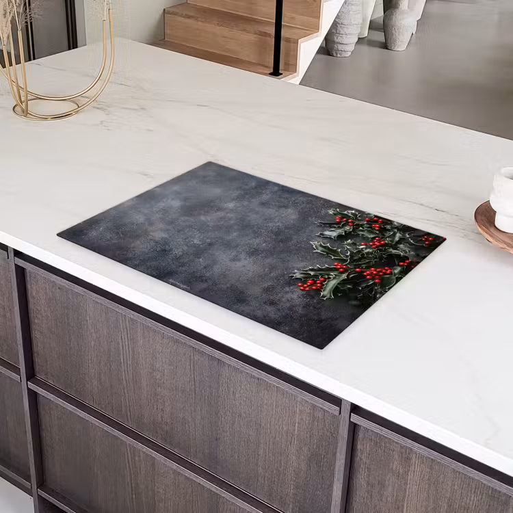 Winter - Hulst - Kerst - Beton Inductie beschermer vinyl 3mm klein -sfeer8