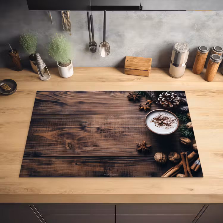 Winter - Houtlook - Stilleven Inductie beschermer vinyl 3mm klein -sfeer5