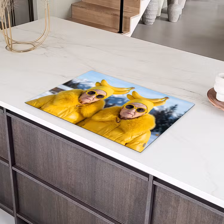 Vrouwen - Bananen - Geel Inductie beschermer vinyl 3mm klein -sfeer8