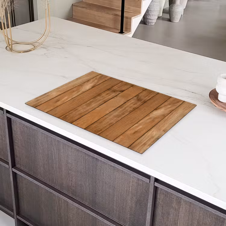 Hout - Naturel - Planken - Structuur Inductie beschermer vinyl 3mm klein -sfeer8