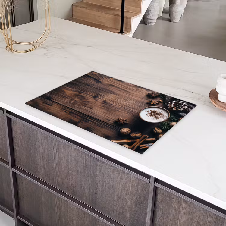 Hout - Landelijk - Warm - Natuur Inductie beschermer vinyl 3mm klein -sfeer8