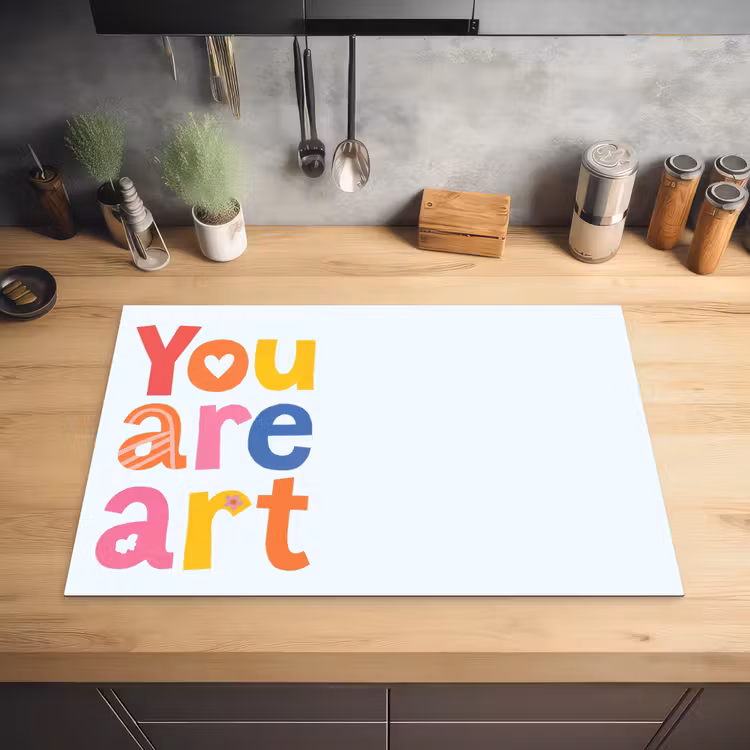 You are art - Kleurrijk - Grafisch Inductie beschermer vinyl 3mm klein -sfeer5