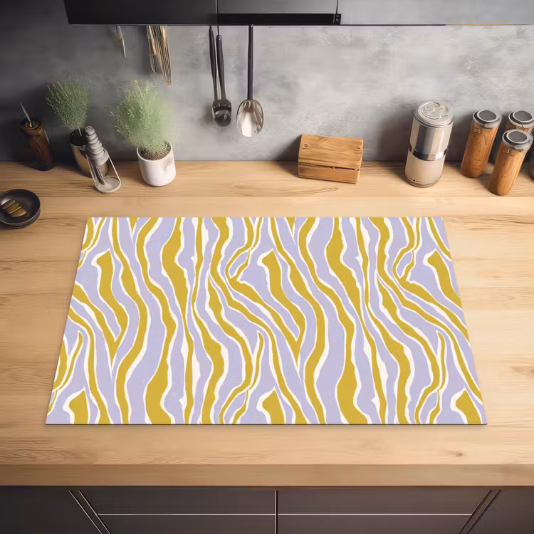 Zebra - Modern - Meerkleurig Inductie beschermer vinyl 3mm klein 276 -sfeer5