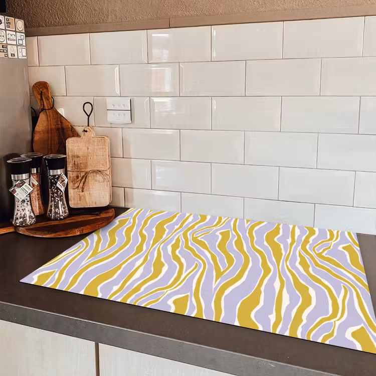 Zebra - Modern - Meerkleurig Inductie beschermer vinyl 3mm klein 276 -sfeer3