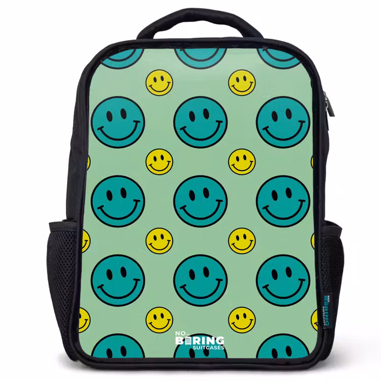 All smiles groen Rugzak - Zwart middel -3d