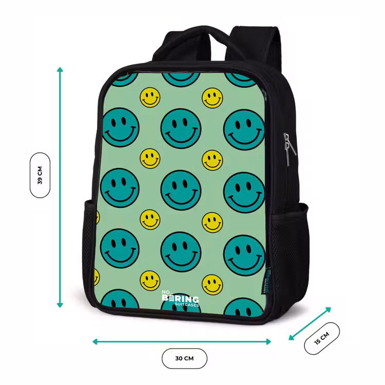 All smiles groen Rugzak - Zwart middel -productfoto_formaten