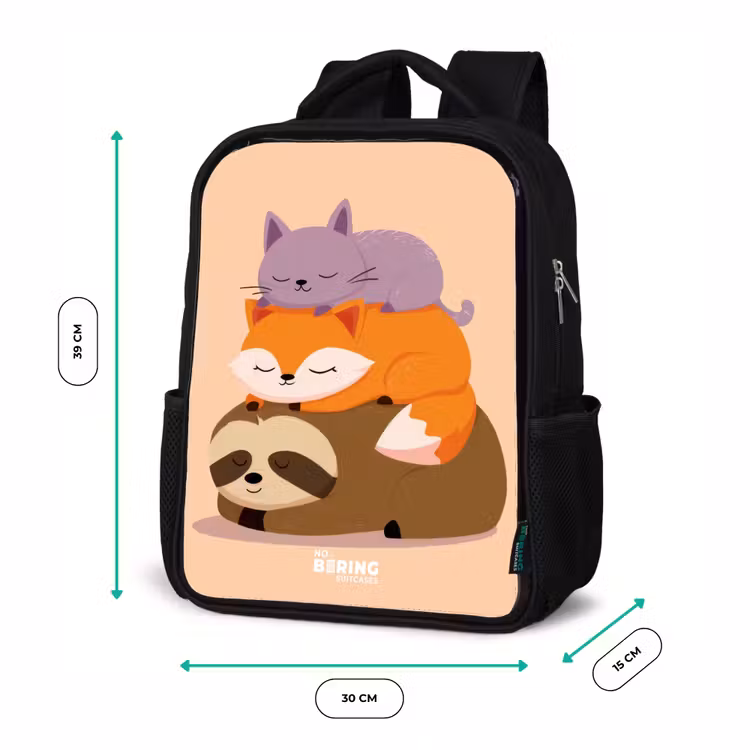 Dieren - Slapen - Samen Rugzak - Zwart middel -productfoto_formaten