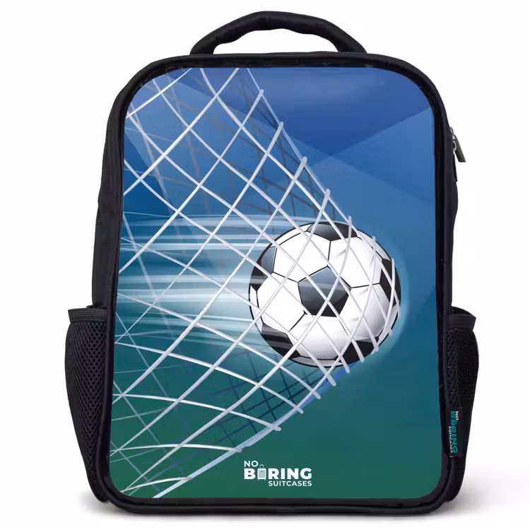Bal in het goal Rugzak - Zwart middel -3d