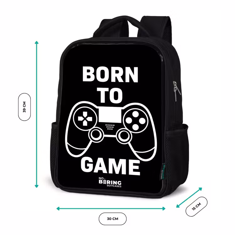 Born to game met controller Rugzak - Zwart middel -productfoto_formaten