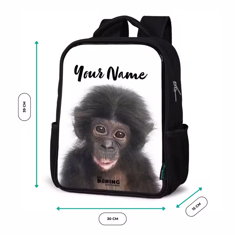 Charlie Chimp Rugzak - Zwart middel -productfoto_formaten