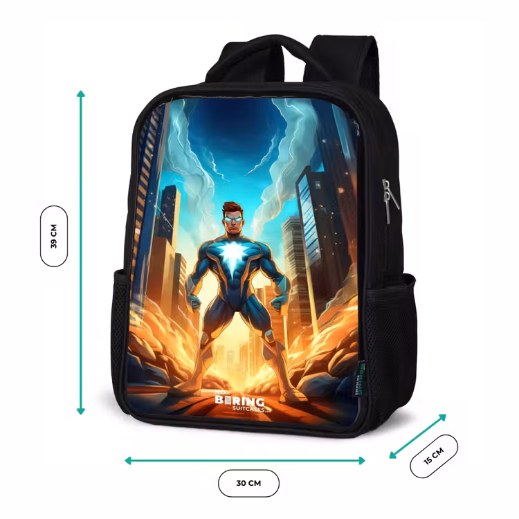 City superhero Rugzak - Zwart middel -productfoto_formaten