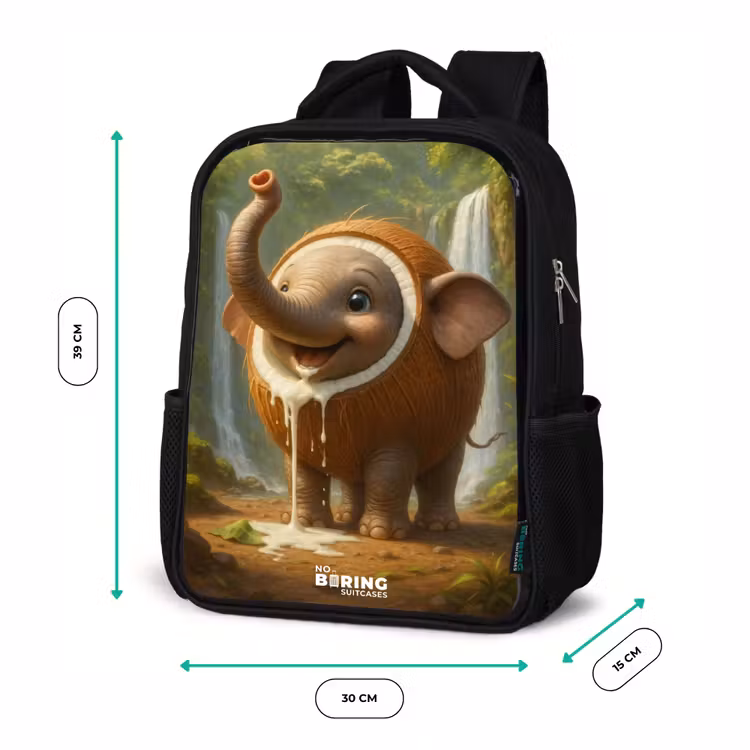 Coconote Elephante Rugzak - Zwart middel -productfoto_formaten