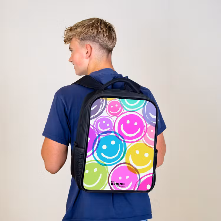 Kleurrijke glimlachexplosie Rugzak - Zwart middel -sfeer8