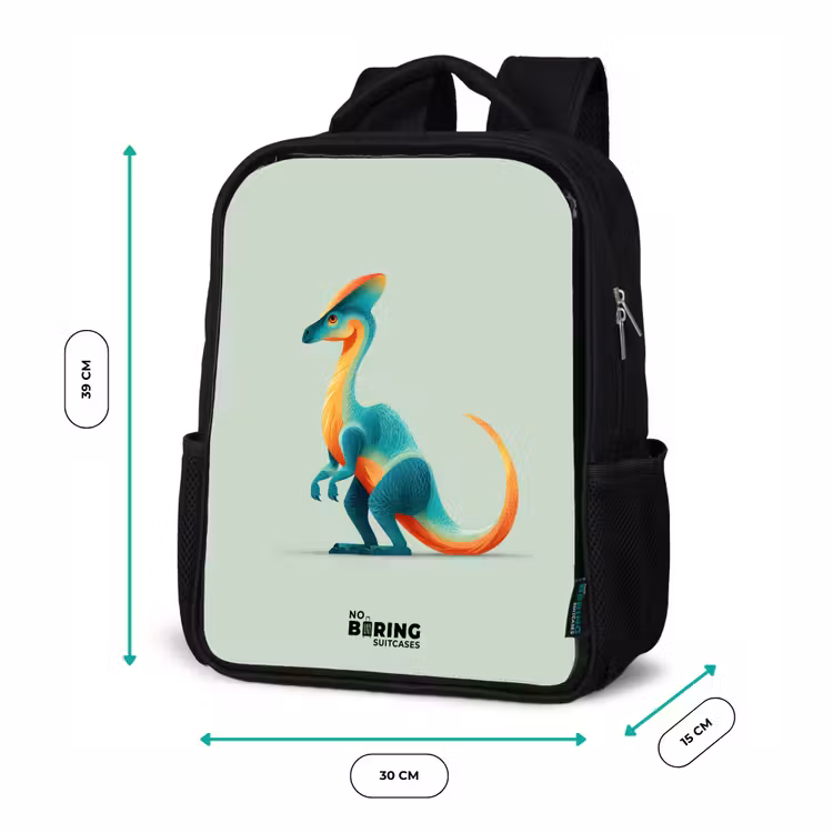 Dino - Blauw - Dier Rugzak - Zwart middel -productfoto_formaten