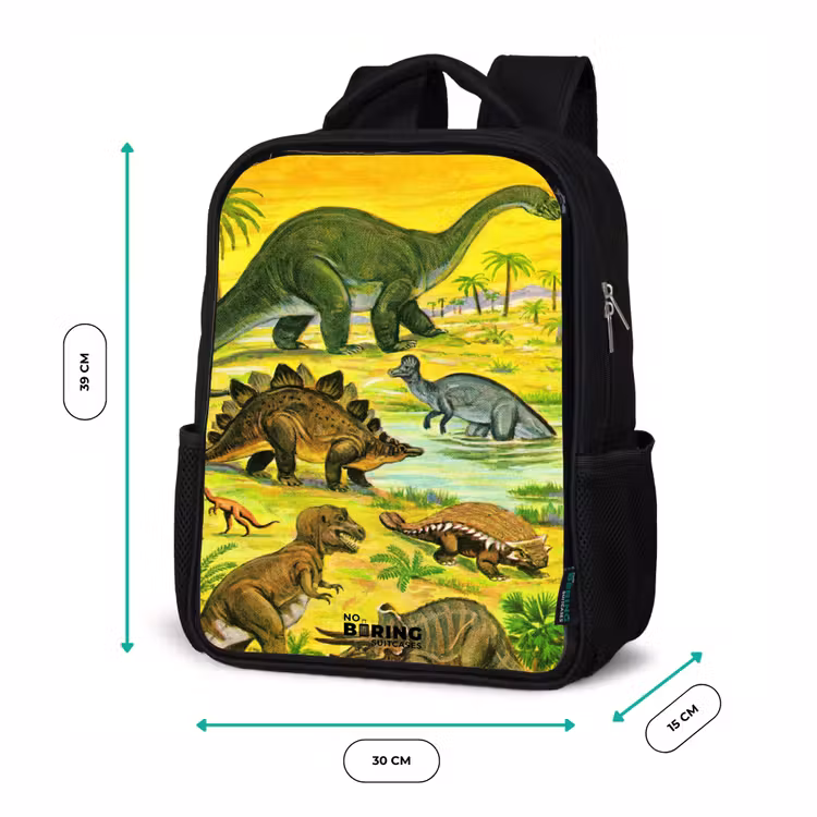 Dino's bij het water Rugzak - Zwart middel -productfoto_formaten