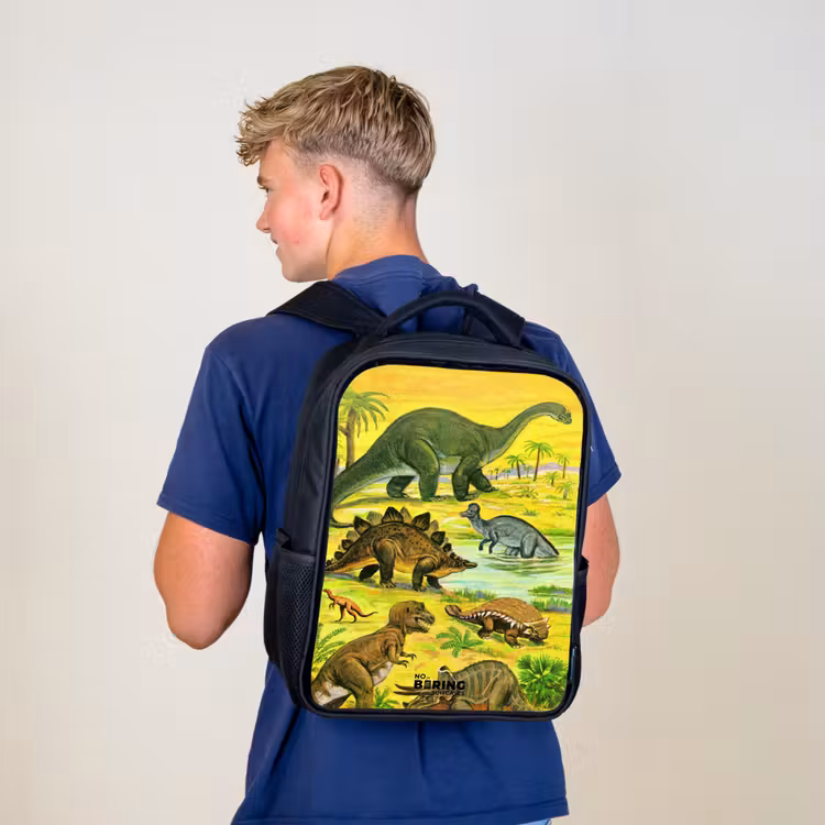 Dino's bij het water Rugzak - Zwart middel -sfeer8
