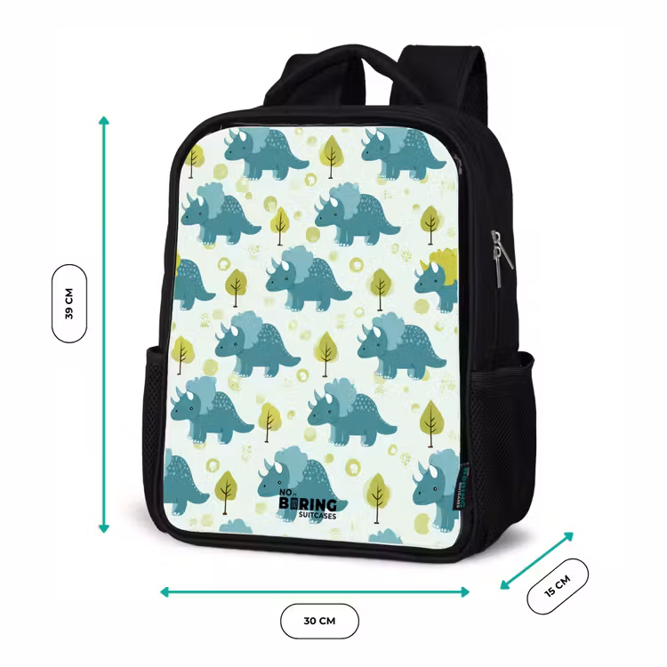 Dinos - Patroon - Natuur Rugzak - Zwart middel -productfoto_formaten