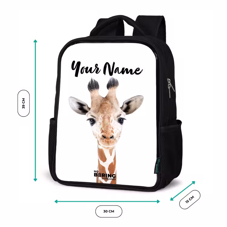 Gerrie Giraffe Rugzak - Zwart middel -productfoto_formaten