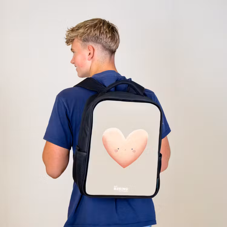 Hart in pastel kleuren Rugzak - Zwart middel -sfeer8