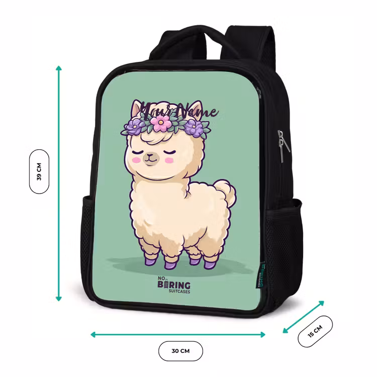 Kawai - Alpaca - Groen Rugzak - Zwart middel -productfoto_formaten