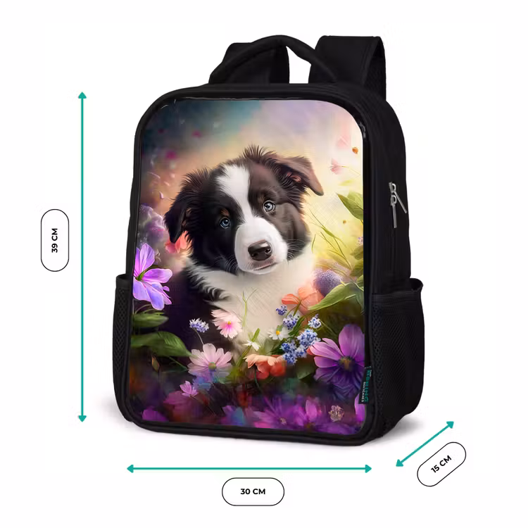 Lasse het Hondje Rugzak - Zwart middel -productfoto_formaten