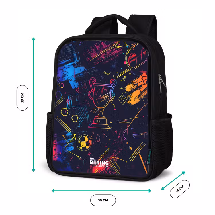 Neon sporttrofee design Rugzak - Zwart middel -productfoto_formaten