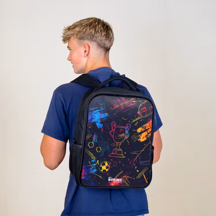 Neon sporttrofee design Rugzak - Zwart middel -sfeer8