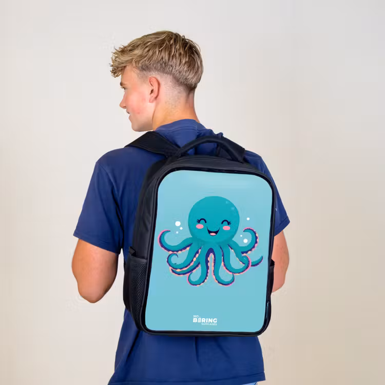 Octopus - Water - Blauw Rugzak - Zwart middel -sfeer8