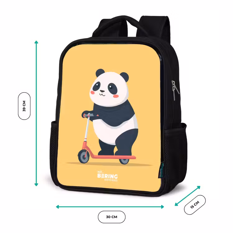 Panda - Step - Geel Rugzak - Zwart middel -productfoto_formaten