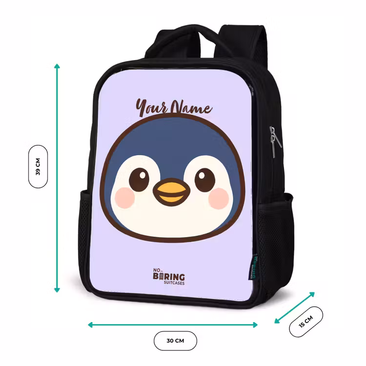 Pinguïn Rugzak - Zwart middel -productfoto_formaten