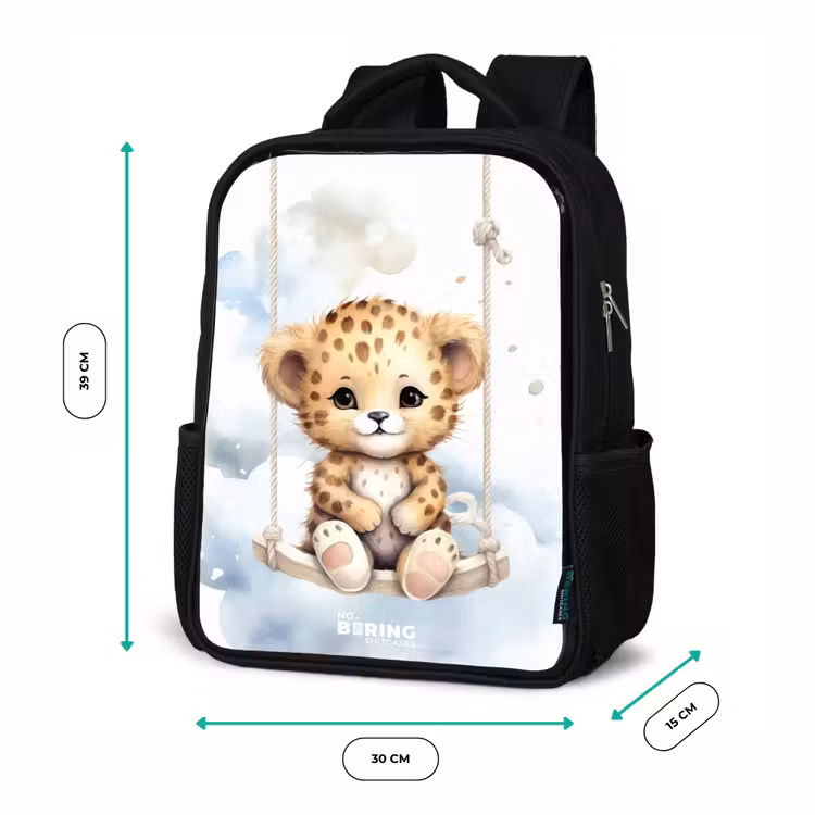 Perry panter Rugzak - Zwart middel -productfoto_formaten