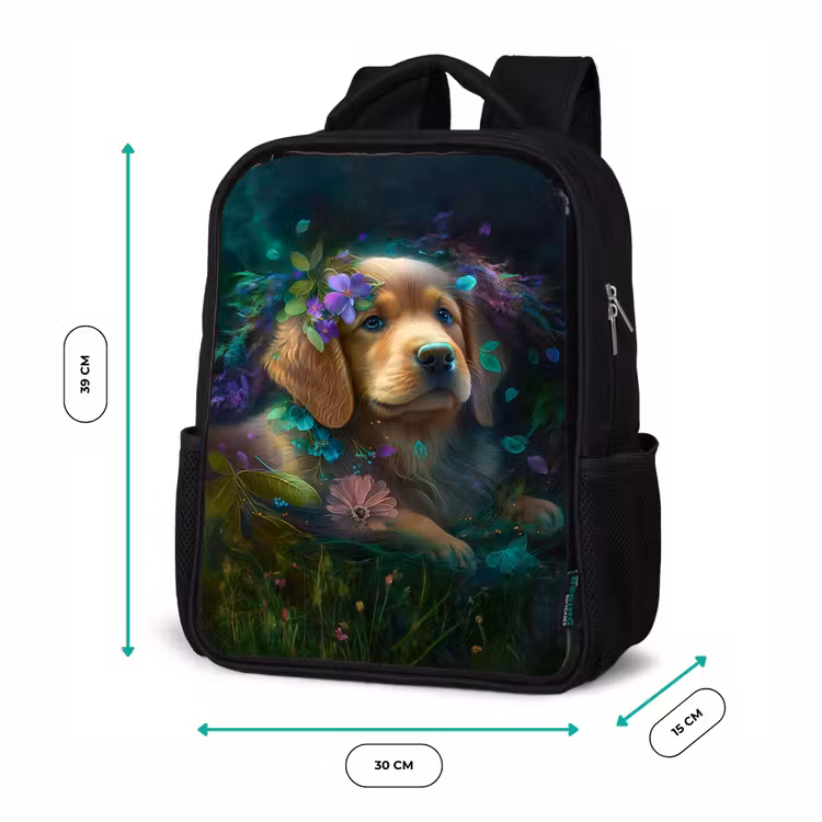 Polly Pup Rugzak - Zwart middel -productfoto_formaten