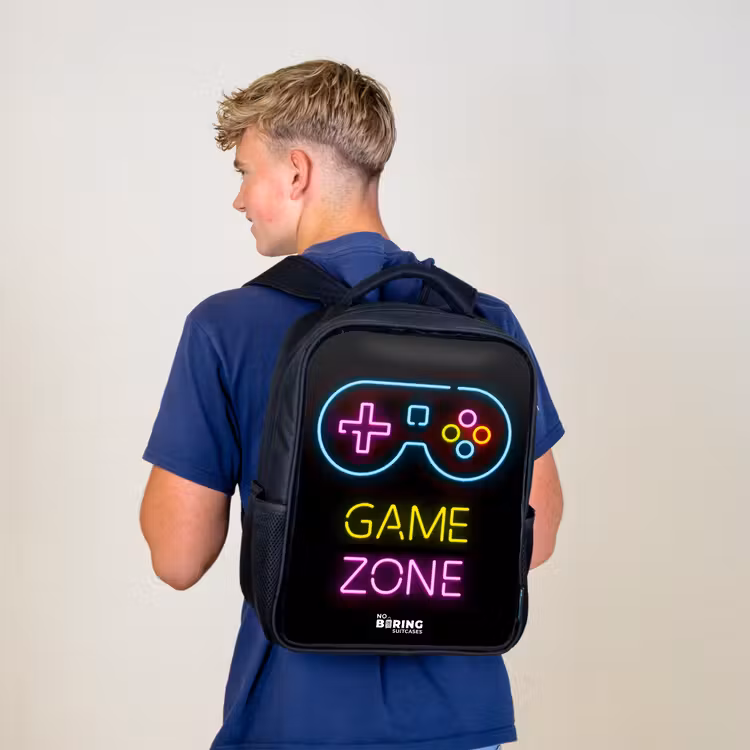 Qoute met neonkleuren Rugzak - Zwart middel -sfeer8