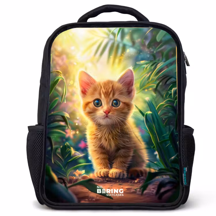 Kees kitten Rugzak - Zwart middel -3d