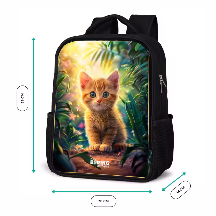 Kees kitten Rugzak - Zwart middel -productfoto_formaten