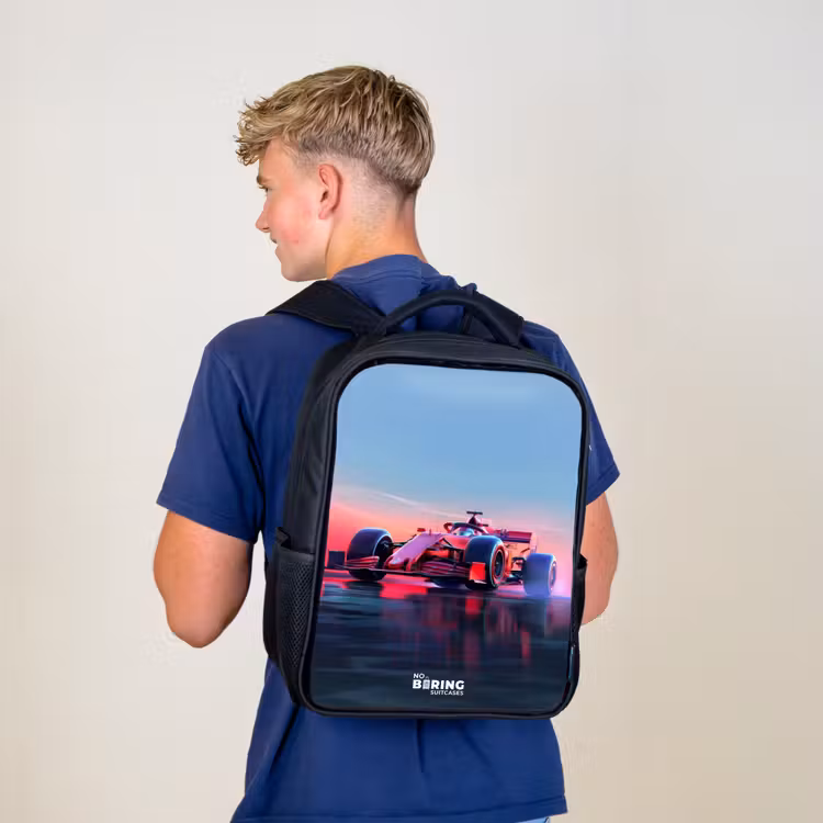Rode racer Rugzak - Zwart middel -sfeer8